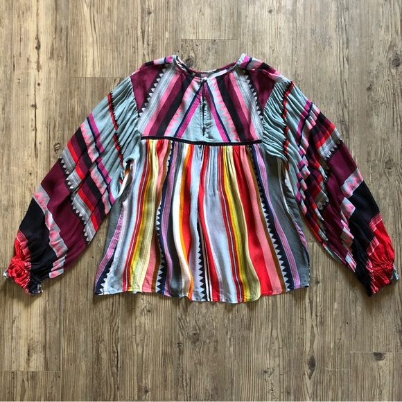 Anthropologie Blank London boho rainbow blouse - Picture 6 of 11